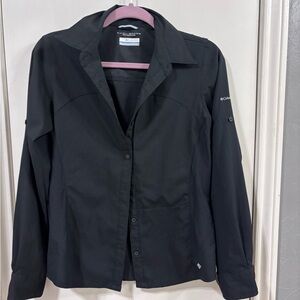 Columbia Omni-Shade Black Button-Up Shirt